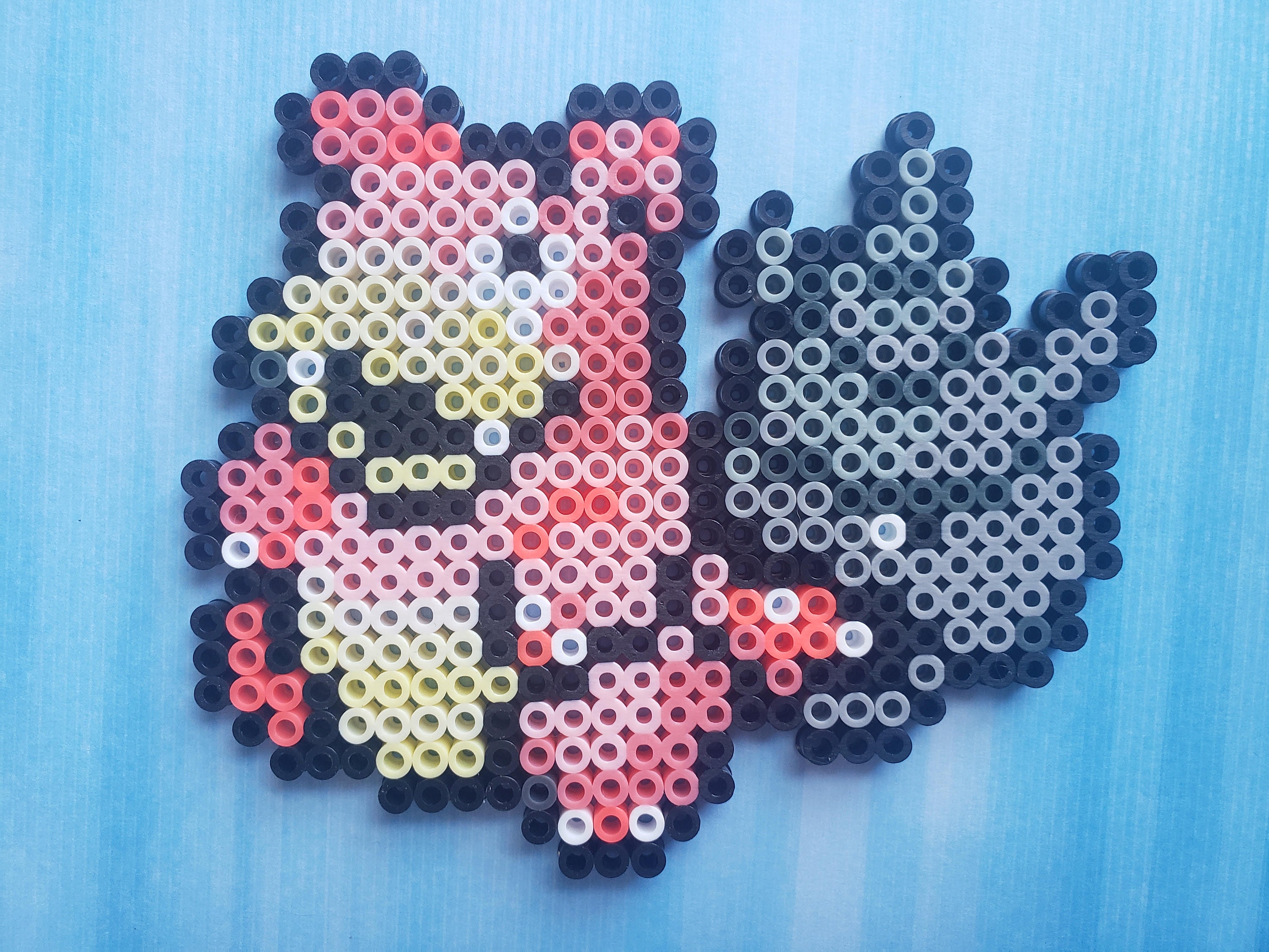 Set of 2 Voltorb Evolution Perler Bead Magnets 