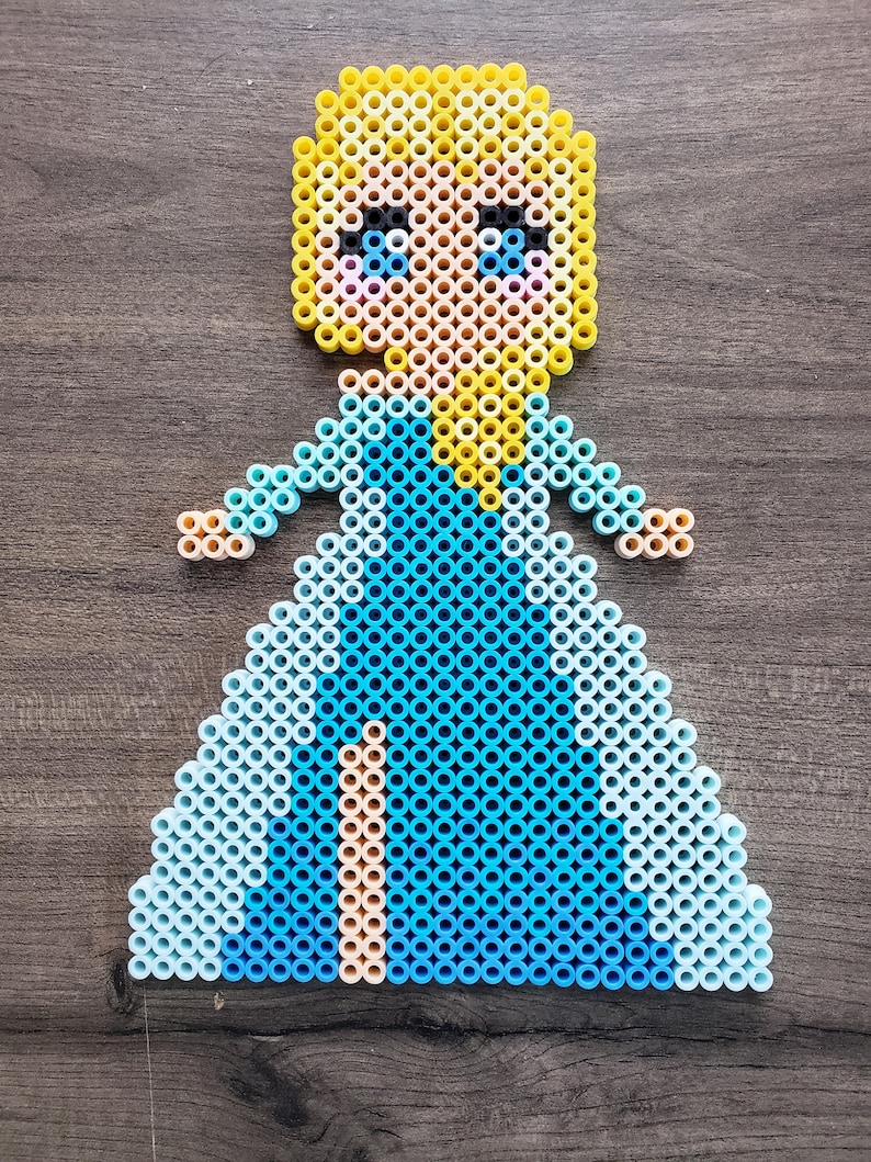 Frozen Elsa and Anna Perler Bead Set Etsy