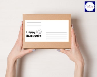 Halloween Shipping label care package | address sticker | address label |care package label | long Distance | military