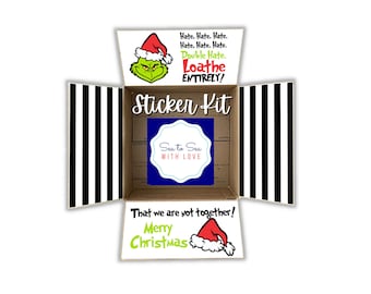 Care Package Flaps/Care Package Sticker Kit/Deployment Care Package/Deployment Package/Military, College, Christmas/Christmas movie