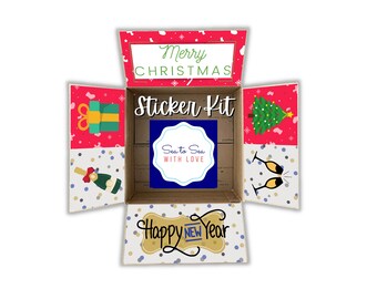 Care Package Flaps, Care Package Sticker Kit, Deployment Care Package, Deployment Package, Military, College, Missionary, Christmas New Year