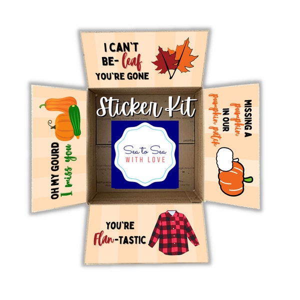 Care Package Flaps/Care Package Sticker Kit/Deployment Care Package/Deployment Package/Military/College/Fall/pumpkin spice/ oh my gourd