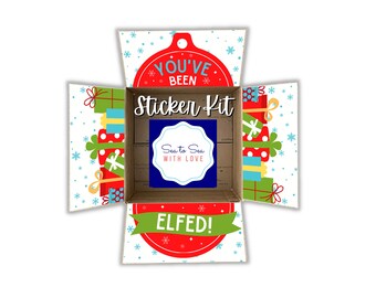 Care Package Flaps/Care Package Sticker Kit/Deployment Care Package/Deployment Package/Military, College, You've Been Elfed Christmas gift