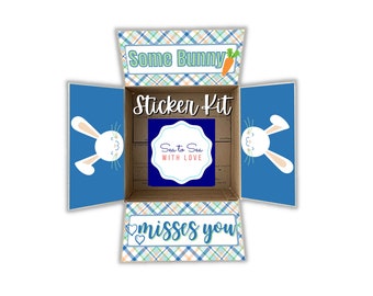Easter, Bunny, Care Package Flaps, Care Package Sticker Kit, Deployment Care Package, Deployment Package,Military,College, Missionary