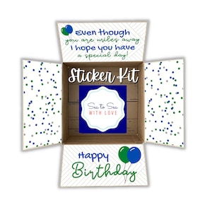 Care Package Flaps, Care Package Sticker Kit, Deployment Care Package, Deployment Package, Military, College, Missionary, Happy Birthday