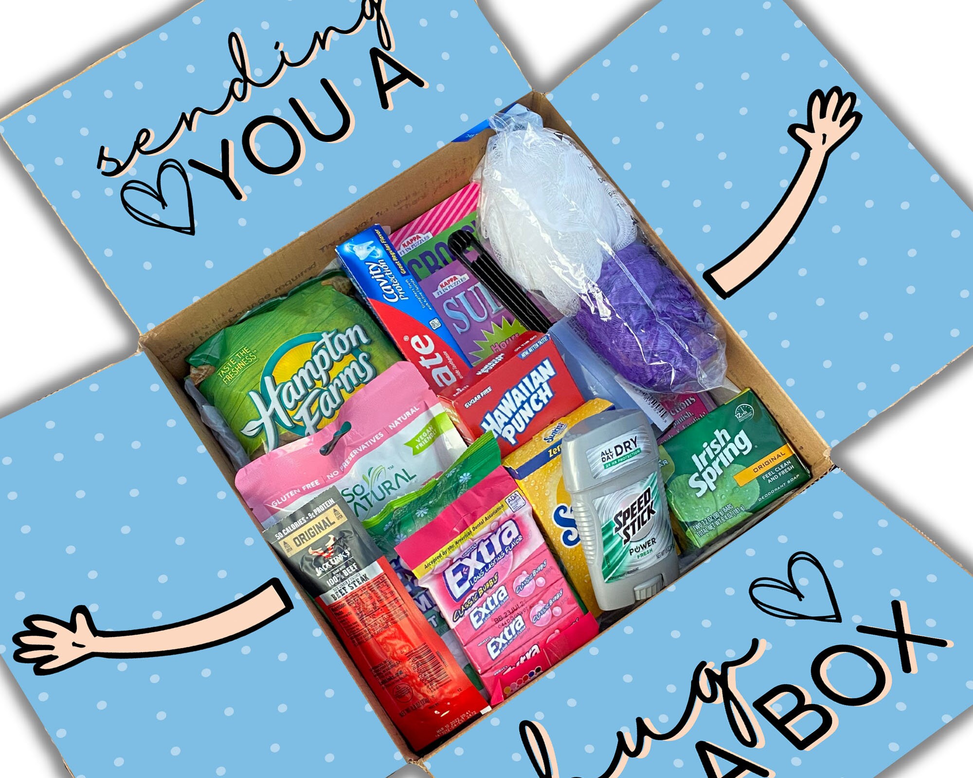 Hug in a Box Instant Download Printable Care Package Flaps - Etsy