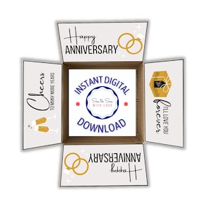 Wedding Anniversary Instant Download Printable Care Package Flaps/Care Package Sticker Kit/Deployment Care Package/Military/College/Download