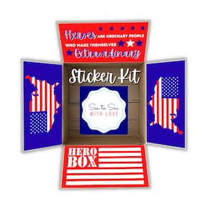 Care Package Flaps, Care Package Sticker Kit, Deployment Care Package, Deployment Package, Military, College, Missionary, Hero Box image 1