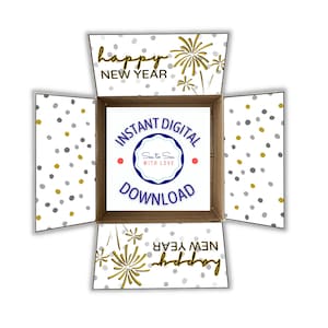 New Year Instant Download Printable Care Package Flaps, Care Package Sticker Kit, Deployment Care Package/Military/College/Download