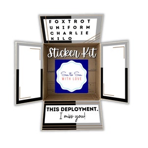 Care Package Flaps, Care Package Sticker Kit, Deployment Care Package, Deployment Package, Military, College, I miss you