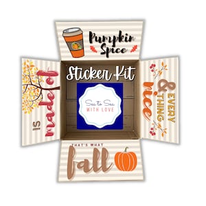 Care Package Flaps/Care Package Sticker Kit/Deployment Care Package/Deployment Package/Military/College/Fall/pumpkin spice everything nice