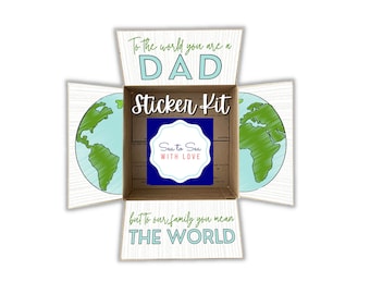 Father’s Day Care Package Stickers for Dad, Care Package Flaps, Military Dad Gift, College Care Package Decor, Send Love Box Labels