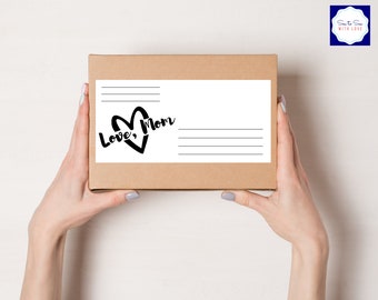 Shipping label care package | address sticker | address label |care package label | long Distance | long distance relationship, military