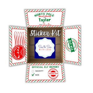 Christmas North Pole Santa Special Delivery/Care Package Flaps/Care Package Sticker Kit/Deployment Care Package/Military/College,