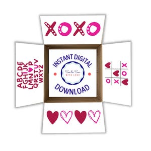 Valentine&#39;s Day Instant Download Printable Care Package Flaps, Care Package Sticker Kit, Deployment Care Package, Military, College/Download