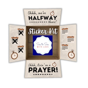 Care Package Flaps, Care Package Sticker Kit, Deployment Care Package, Deployment Package, Military, College, Halfway, Bon Jovi