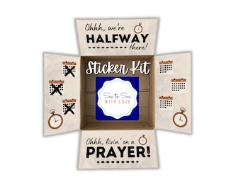 Care Package Flaps, Care Package Sticker Kit, Deployment Care Package, Deployment Package, Military, College, Halfway, Bon Jovi
