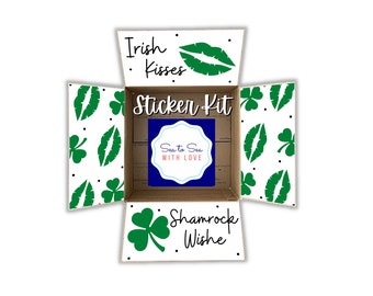 Care Package Flaps, Care Package Sticker Kit, Deployment Care Package, Deployment Package, Military, College, Missionary, St. Patrick’s Day