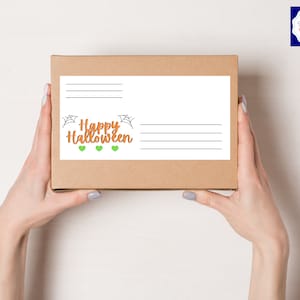 Halloween Shipping label care package | address sticker | address label |care package label | long Distance | military