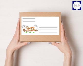 Halloween Shipping label care package | address sticker | address label |care package label | long Distance | military