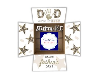 Care Package Stickers, Father's Day Care Package, Miss You Gift Box, Long Distance Care Package Decor, Thinking of You Package Flaps