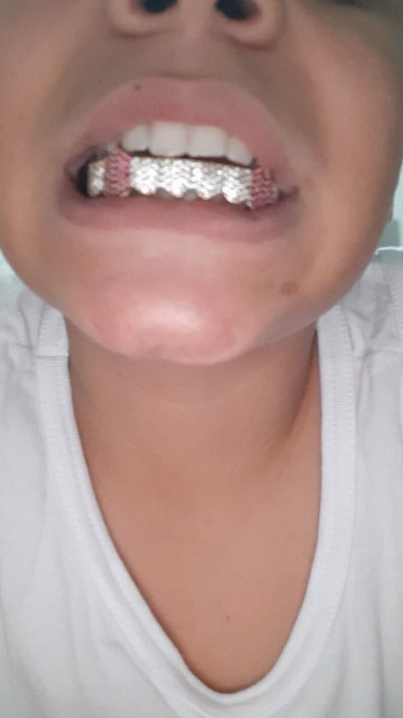 Custom GrillzGirl Iced Out Custom Pink CZ Grillz Grillz with Etsy