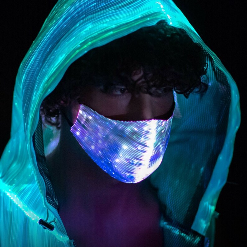 Fiber Optic Lumions Half Mask LED Color Changing RGB with Etsy
