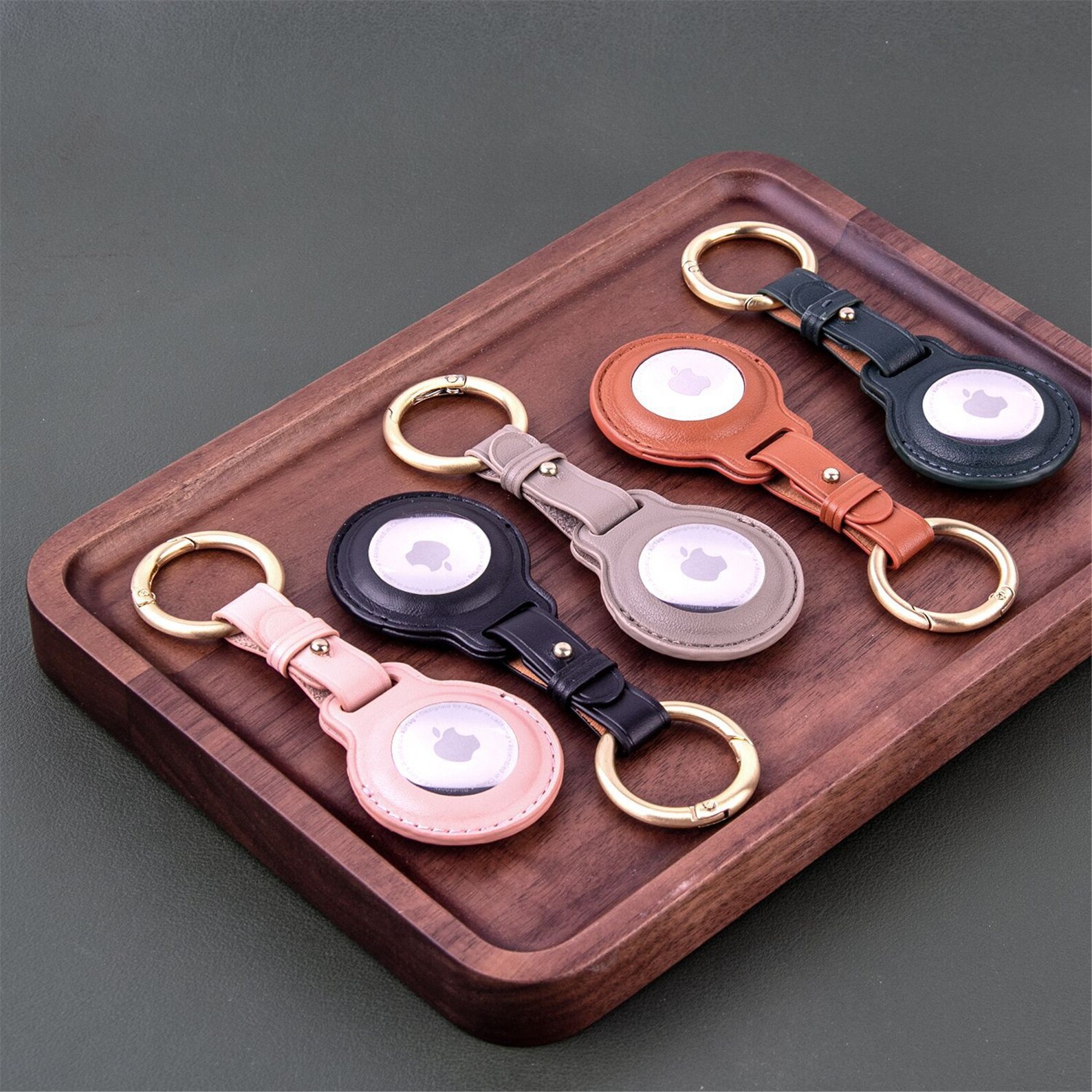 Apple AirTagAirTag Leather Keychain Leather AirTags AirTag Etsy