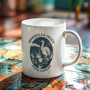 Tazza in ceramica Murrells Inlet, atmosfera costiera, regalo perfetto per gli amanti della spiaggia, decorazione per la casa, bicchieri da collezione, souvenir della Carolina del Sud