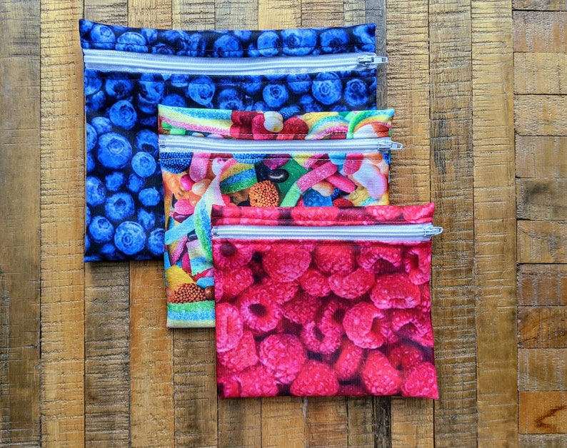 Reusable Snack Bag Set Pouch Sandwich Bag Snack Pack PUL. Etsy