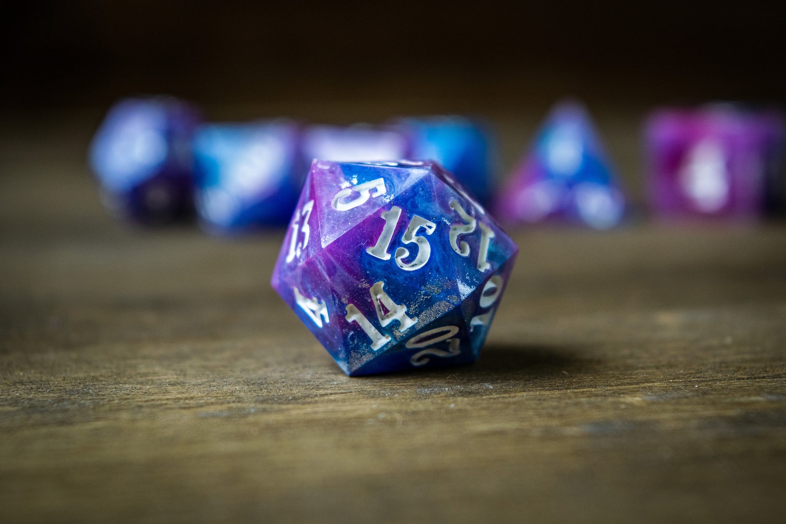 Handmade Dnd Cube Set Sharpedged the Wizard's Etsy