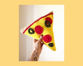 Amigurumi crochet crochet knit stuffed pillow pizza food decoration food funny funny pillow
