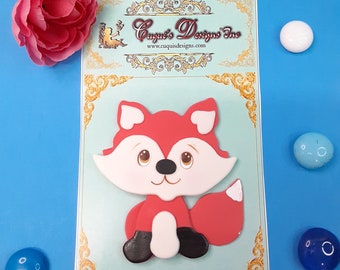 Cortador de galletas Woodland Fox, cortador de topper de cupcake de animales del bosque, cortadores temáticos de criaturas del bosque de baby shower, fondant de topper de pastel de zorro
