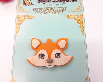 Woodland Fox faccia cookie cutter, woodland Animals cupcake topper cutter, Baby shower woodland creatures themed cutters, Forrest Cutter