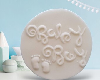 Baby Boy Fondant Embosser Baby Shower Cupcake Topper Baby Boy Theme Cookie Embosser, Fondant Stamp supplies