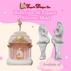 BALLERINA Silicone Mold, Ballet themed silicone mold for polymer clay chocolate fondant