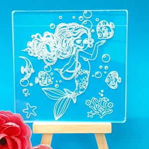 Mermaid Embosser Stamp for cookie cupcake, Baby Shower Embosser Stamp under the sea, Cupcake cookie Topper Embosser, Fondant Stamp, Embosser