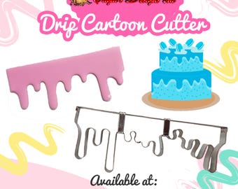 Drip Cutter to make a Comic Cakes. Cartoon Cake Drip Metal cutter. cake decorating tool for Professional Cake Decorators Pastry drip cutter
