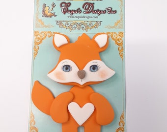 Cortador de galletas Woodland Fox, cortador de topper de cupcake de animales del bosque, cortadores temáticos de criaturas del bosque de baby shower, fondant de topper de pastel de zorro