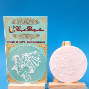 Bride and Groom Embosser Stamp /Wedding Embosser Stamp /Cookie Embosser, Cupcake Topper Embosser, Fondant Stamp, Fondant Embosser Engagement