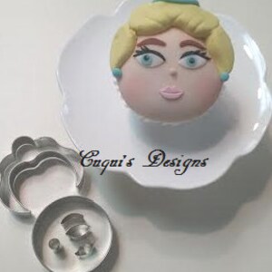 Princess Cutter ,Princess cutter Cupcake, Princess Face Cinderella, Cookie cutter