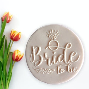 Bride to Be Fondant Embosser for Wedding , Wedding Embosser Stamp supplies for Cookie  Cupcake Topper , Fondant Embosser Engagement