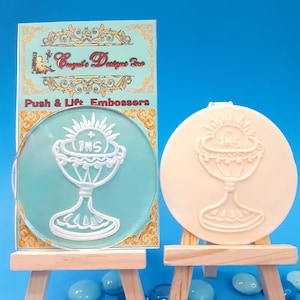 Chalice Embosser Stamp / Religious Embosser Stamp /Push & Lift Embosser Push Stamp, Cupcake Topper Embosser, Fondant Stamp, Fondant Embosser