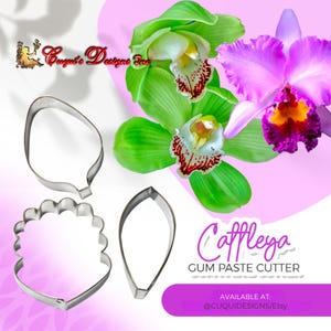 Cattleya Orchid GumPaste Cutter Ideal for wedding cake Bridal Shower and Anniversary,Orchid theme cake Topper supplies, orchid cutter