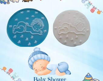 10 Stück Mini süsses süßes süßes süßes Geschenk als Geschenk für eine Babyparty.   Fondant Prägestempel für Handwerk Baby Gender Reveal