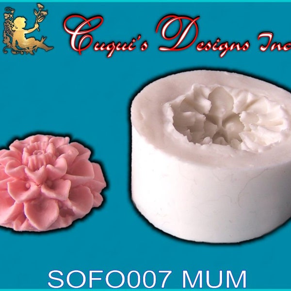 Chrysanthemen Silikonform, Blume Polymer Clay, Pom Pom Mum Silikonform, Embelishement Silikonform