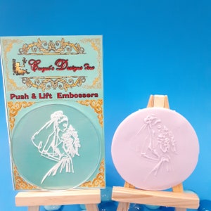 Bridal Embosser Stamp /Wedding Embosser Stamp /Cookie Embosser, Cupcake Topper Embosser, Fondant Stamp, Fondant Embosser Engagement