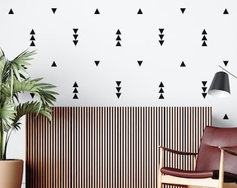 Triangle Wall Decals, Removable, Black, White, Gold, Silver — HANDMADE