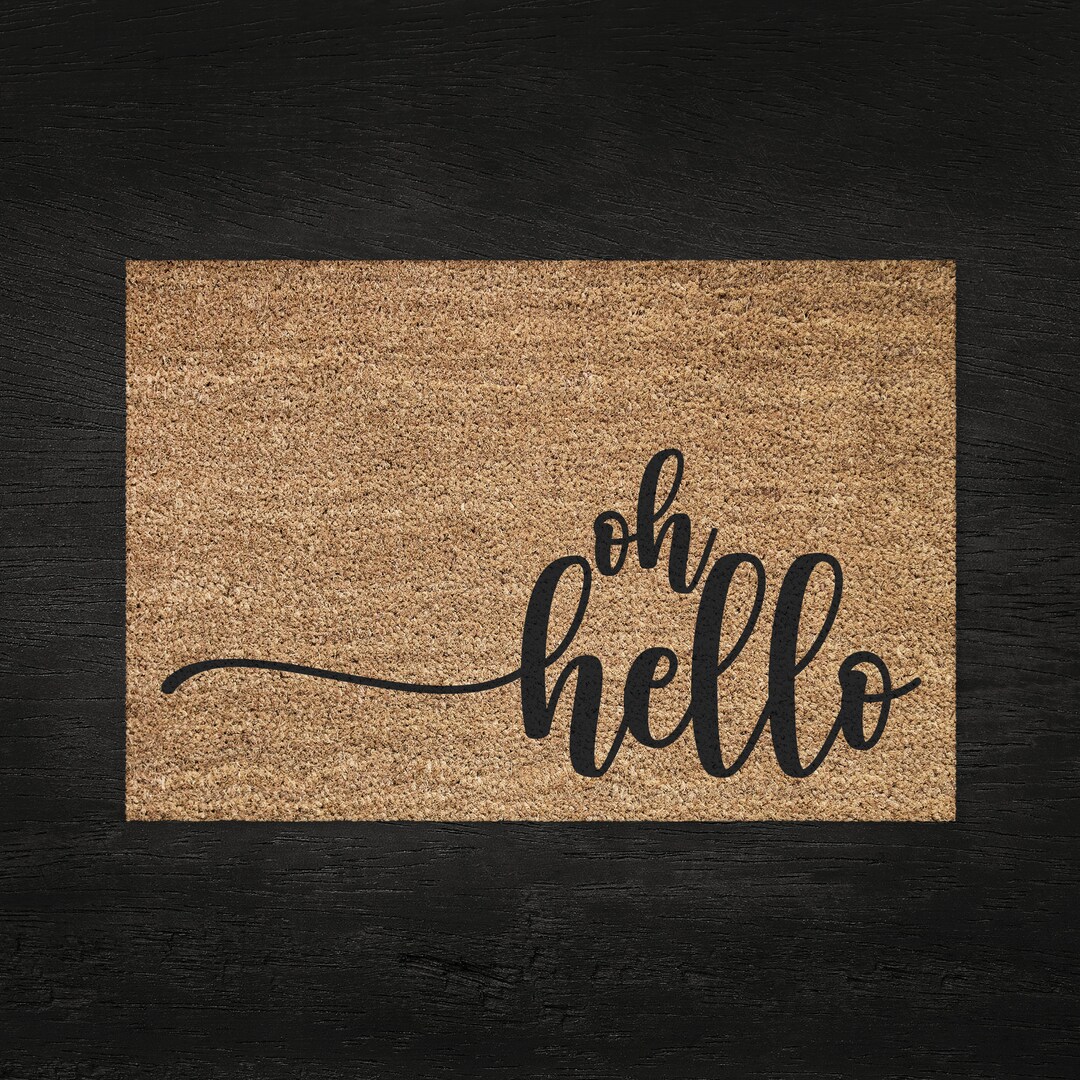 Oh Hello SVG Cut File Doormat INSTANT DOWNLOAD - Etsy