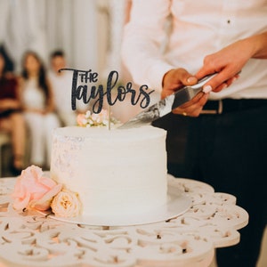 Name Wedding Cake Topper, Custom Married Name — HANDMADE